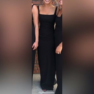 LIKELY black square neck evening gown